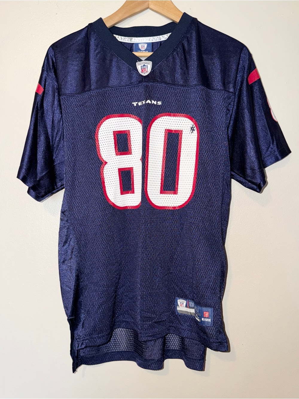 Reebok navy Houston Texans A.J. Johnson jersey Size Large NFL